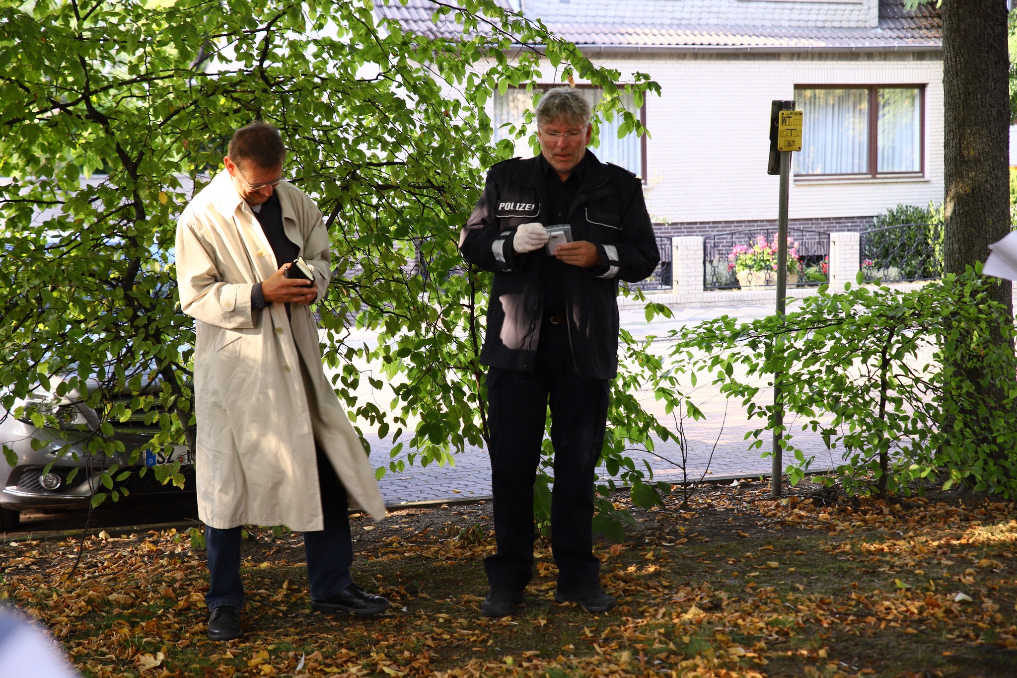 Szene aus dem Kriminal-Stadtrundgang „Tödliches Salz“ 2022
